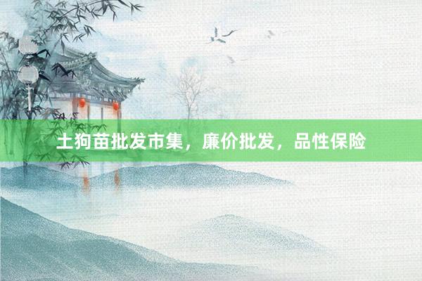 土狗苗批发市集，廉价批发，品性保险